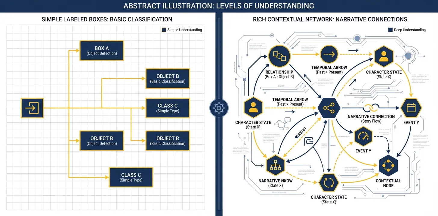Frame-level versus world-model-informed audio description comparison
